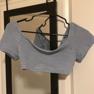 Blue cropped top